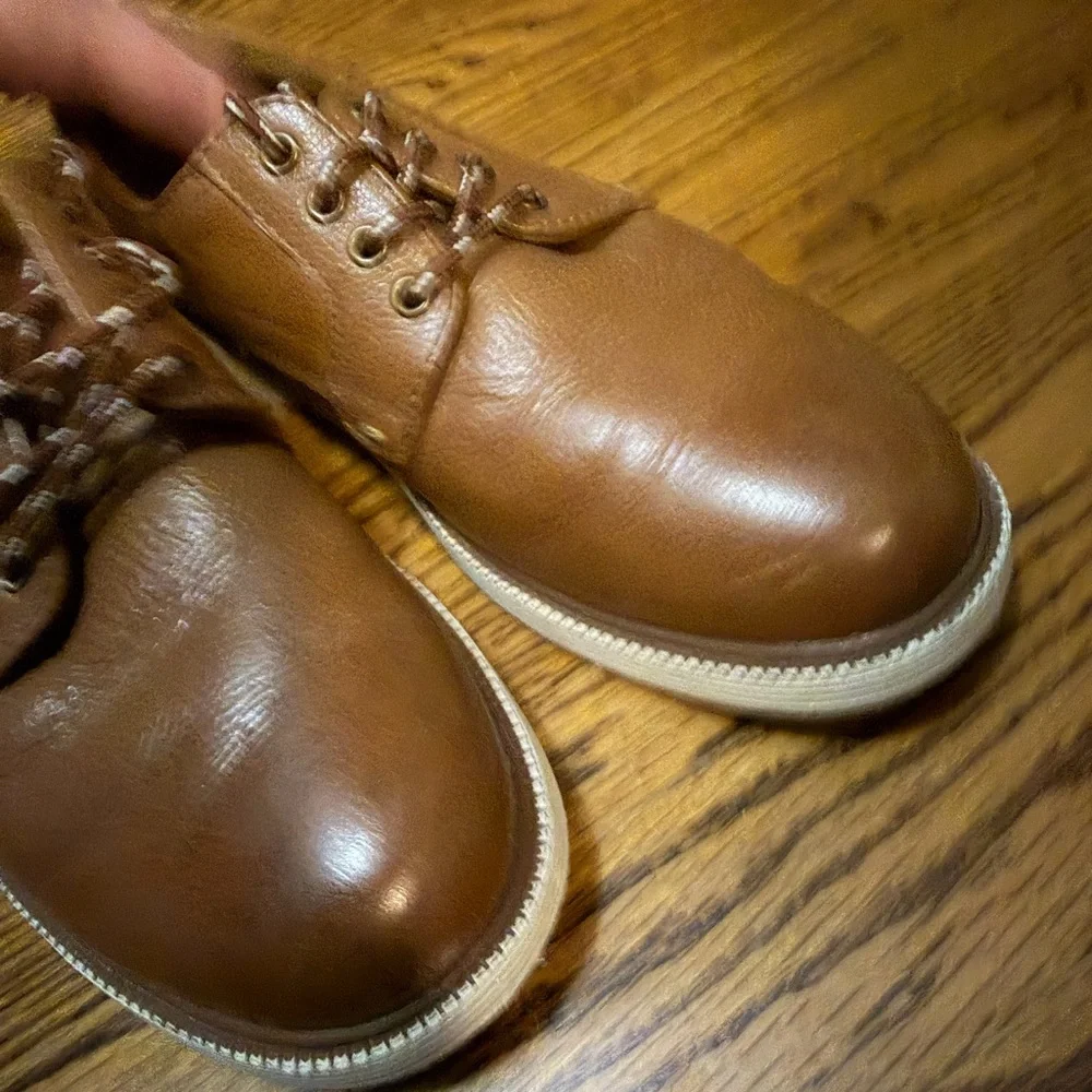 Florsheim Tan Brown Leather Kids Dress Shoes